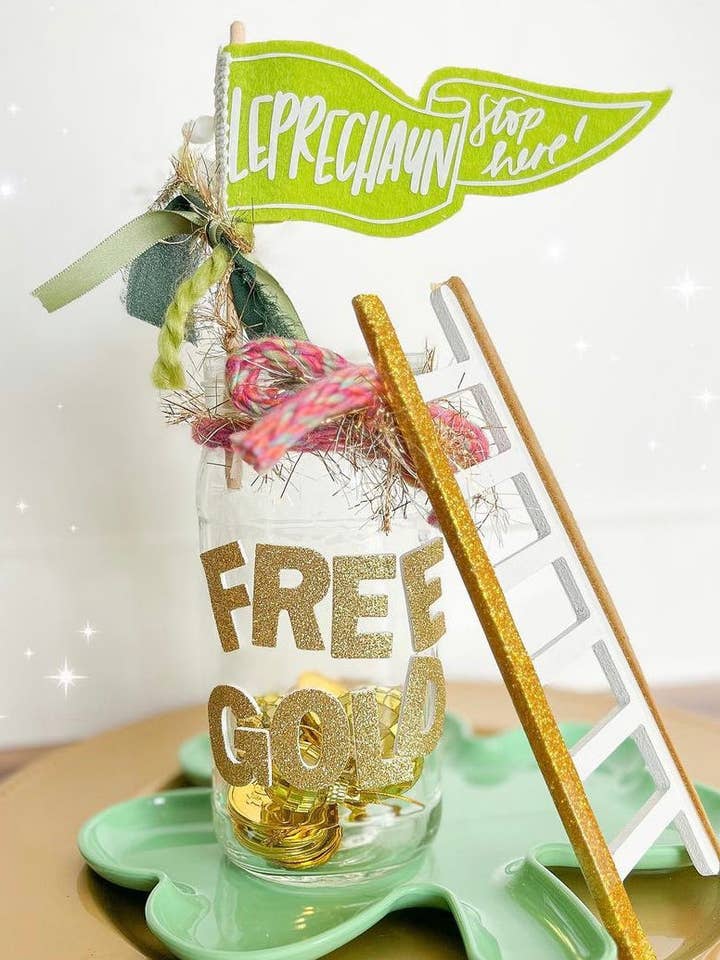 Leprechaun Mini Flag for wholesale by Goldie Letter Company