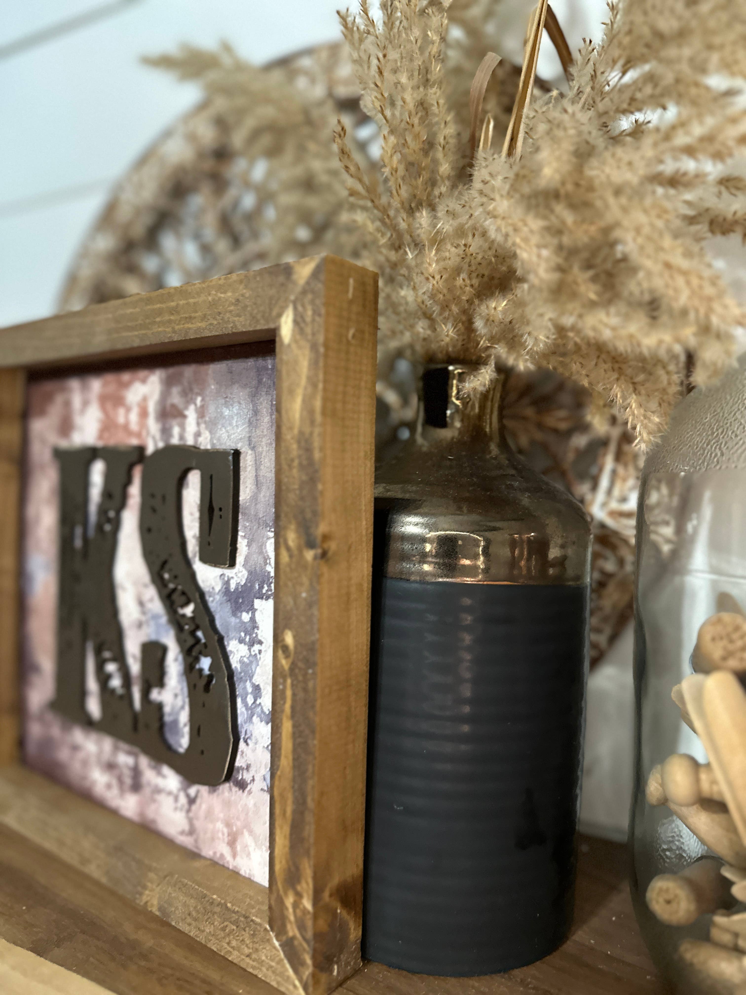 The Broken Board - Wholesale Sign - State sign with laser cut wood overlay4