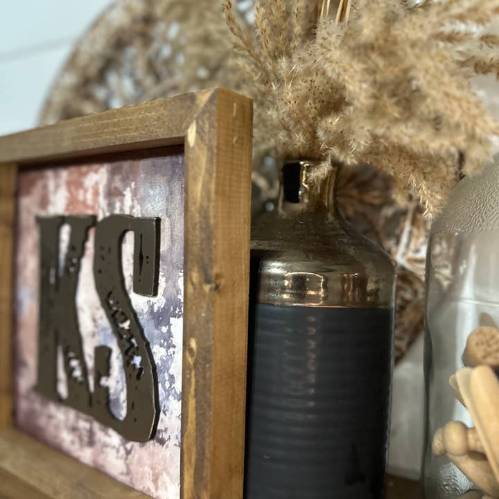 The Broken Board - Wholesale Sign - State sign with laser cut wood overlay4