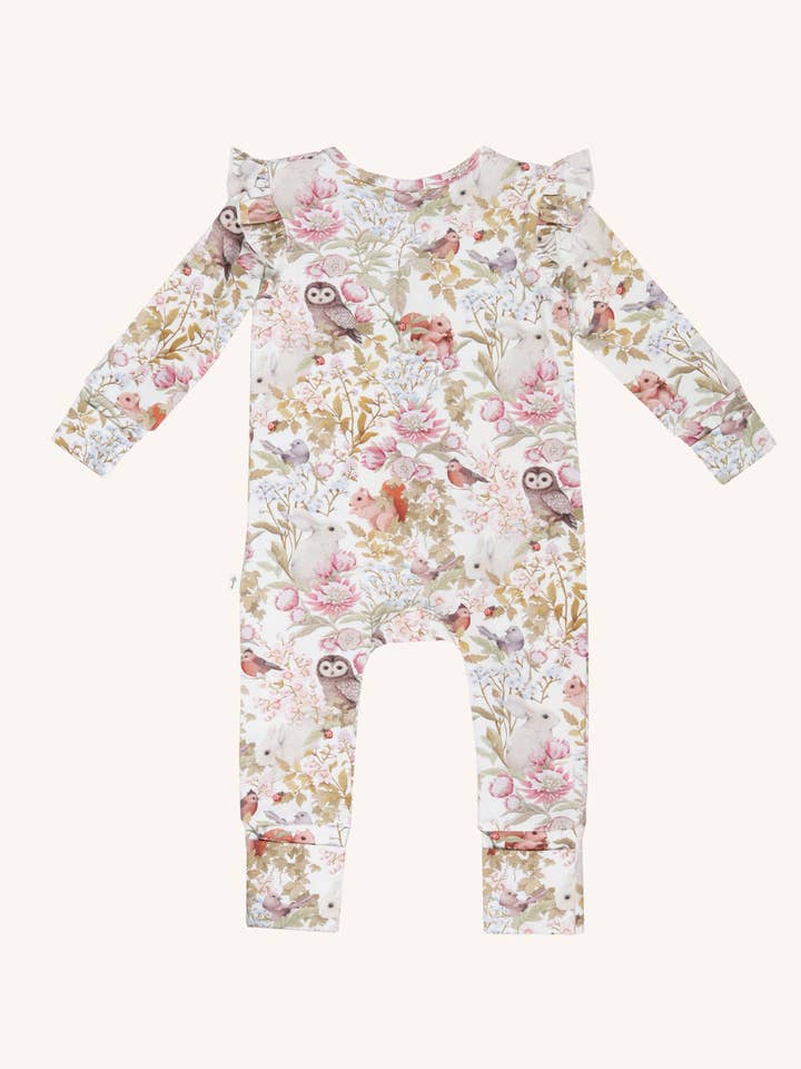 Fleur Harris - Wholesale Jumpsuit - Baby - 'Woodlands' Precious Frill Coverall - Marshmallow5