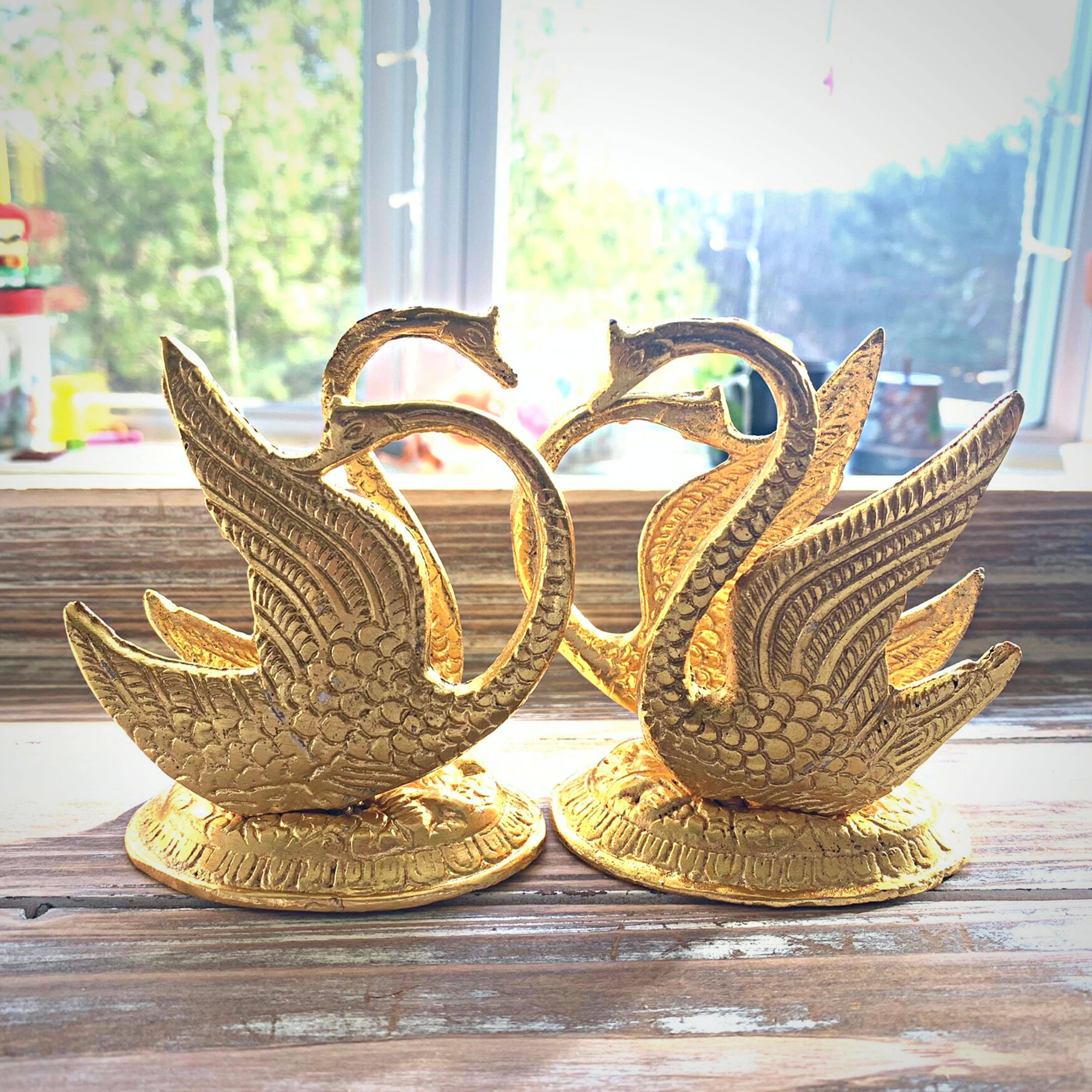 Magnifique Hearts - Wholesale Napkin Holder - Golden Swan Napkin Holder, Mail Holder, Decor Figurine, Gift9