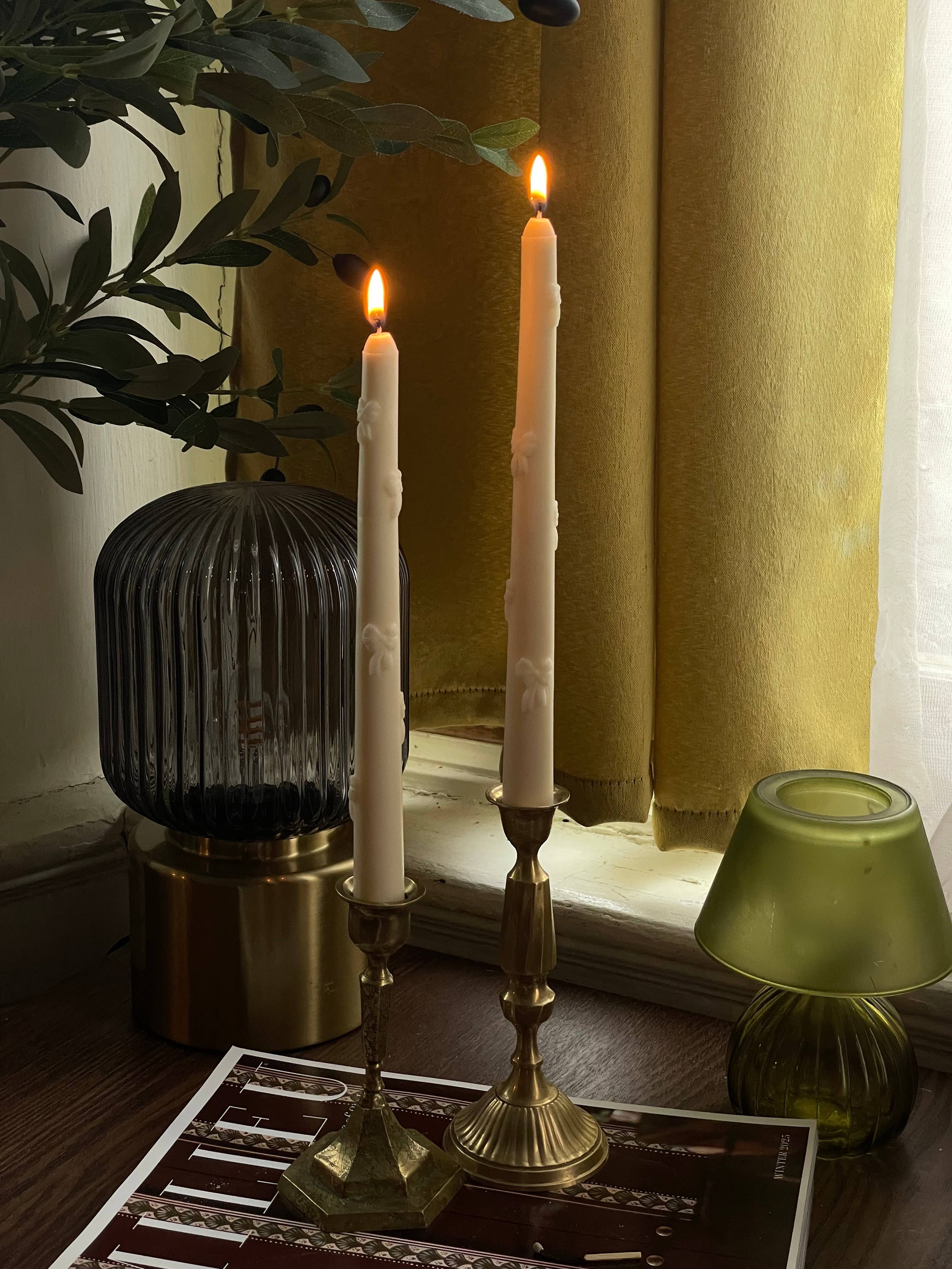 Eloise and Oliver - Wholesale Taps toelopende kaars/kandelaar - Linttaperkaars3