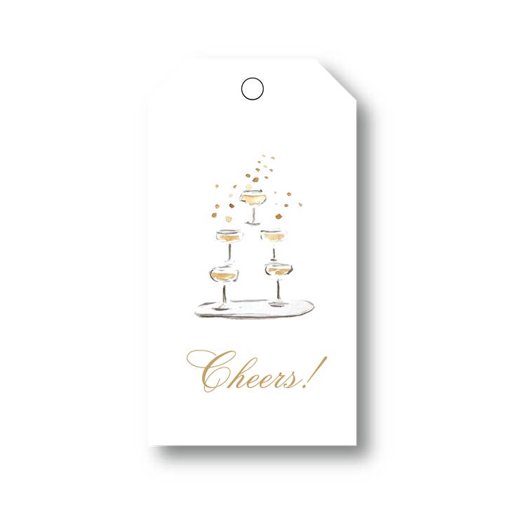 Champagne Tower Gift Tag for wholesale by Peyton's Post
