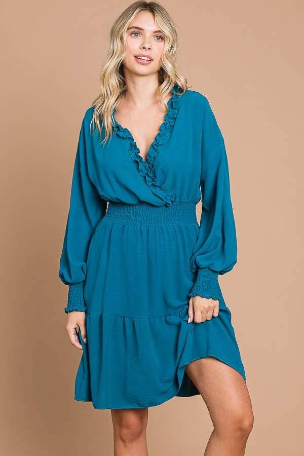 Culture Code – wholesale Klänning - Dam – CWD1867L - OMLOTTKLÄNNING MED VOLANGKANT OCH FLERA LAGER9