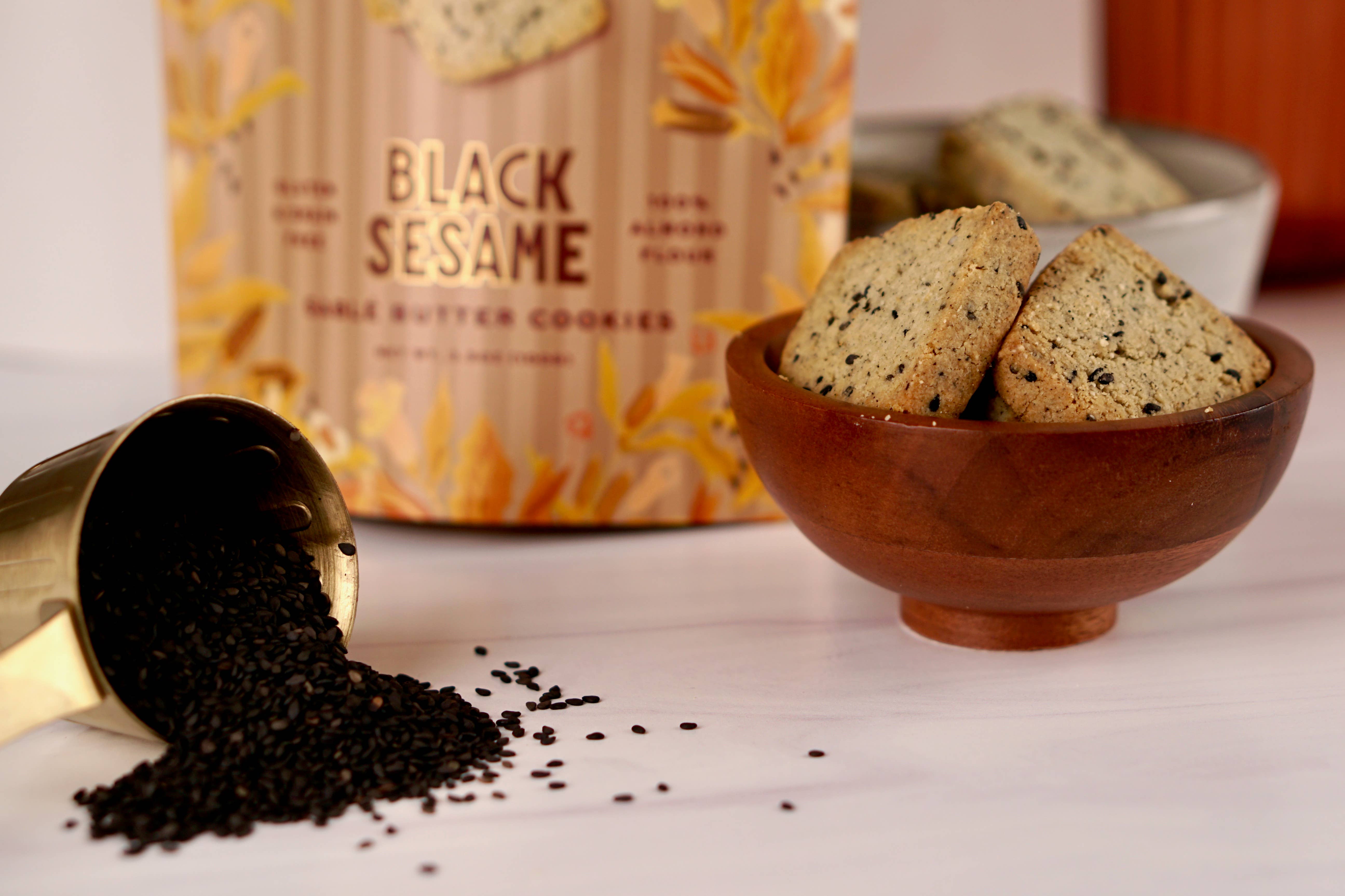 La Pêche - Wholesale Cookie - Black Sesame Sablé Butter Cookie3