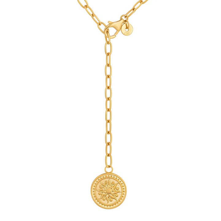 925 silver chain Y-chain gold plated coin sun karma for wholesale by caï