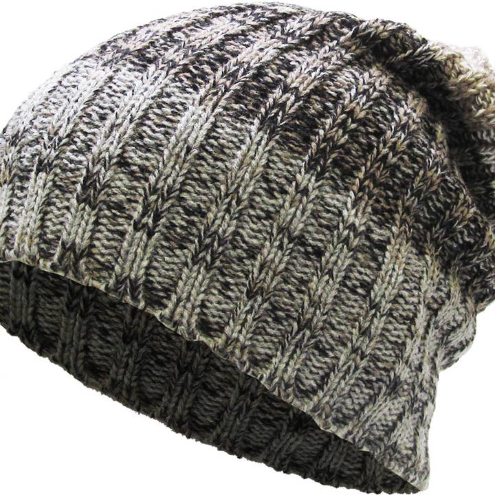 KBETHOS - Wholesale Beanie - Women's - TRI-TONE SLOUCHY BEANIE | KBETHOS