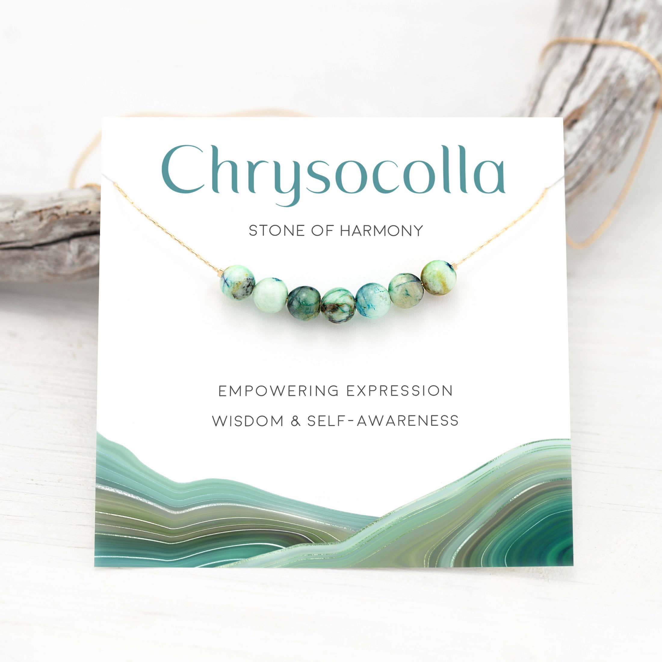 Delezhen – Engroshandel Perlehalskæde – Træ agat naturlige ædelsten halskæde Stress Relief halskæde11