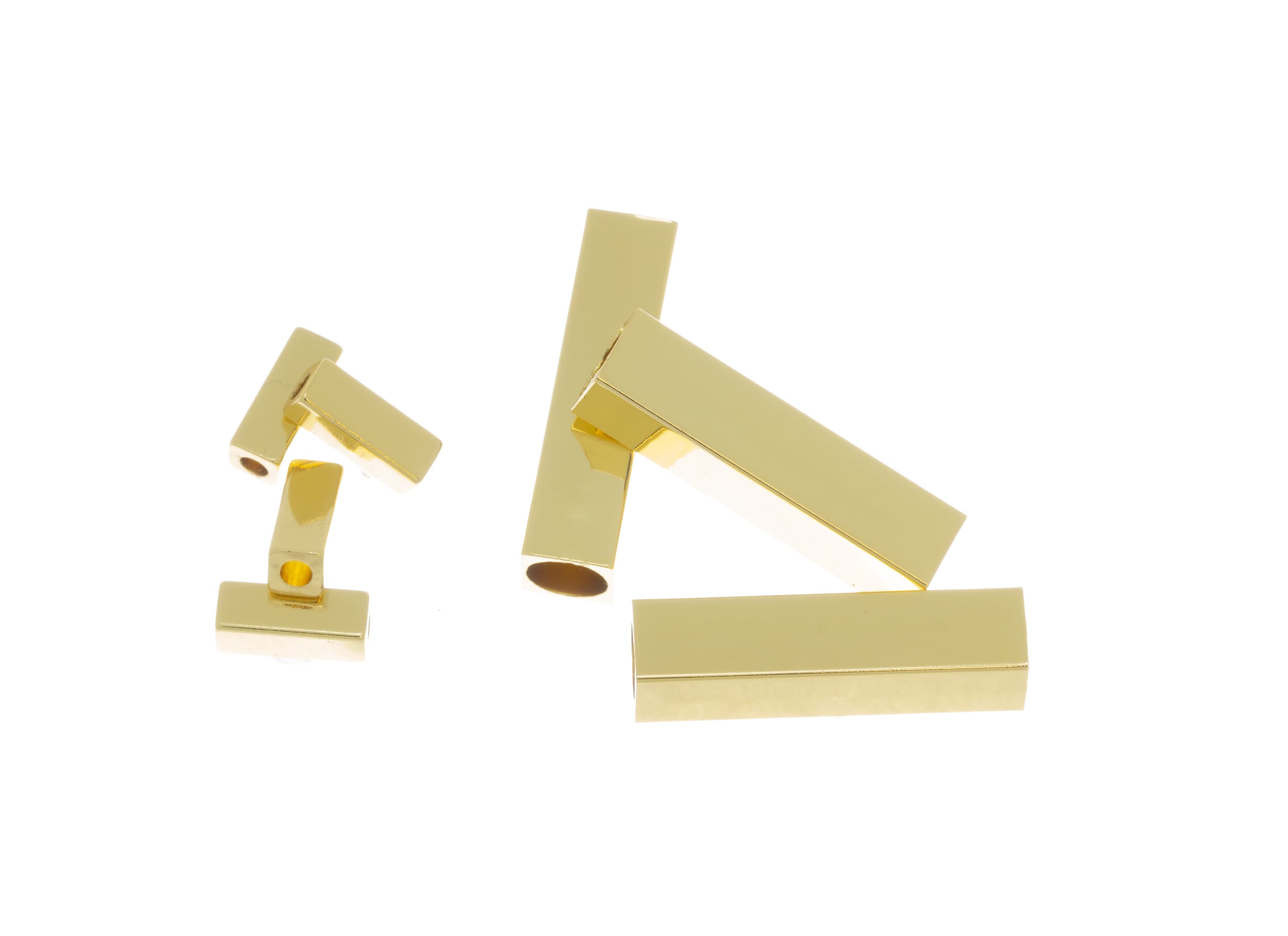 Jewel Pledge - Wholesale Craft Supplies - Square Rectangle Tube Spacer Beads for Jewelry Making,SPG012