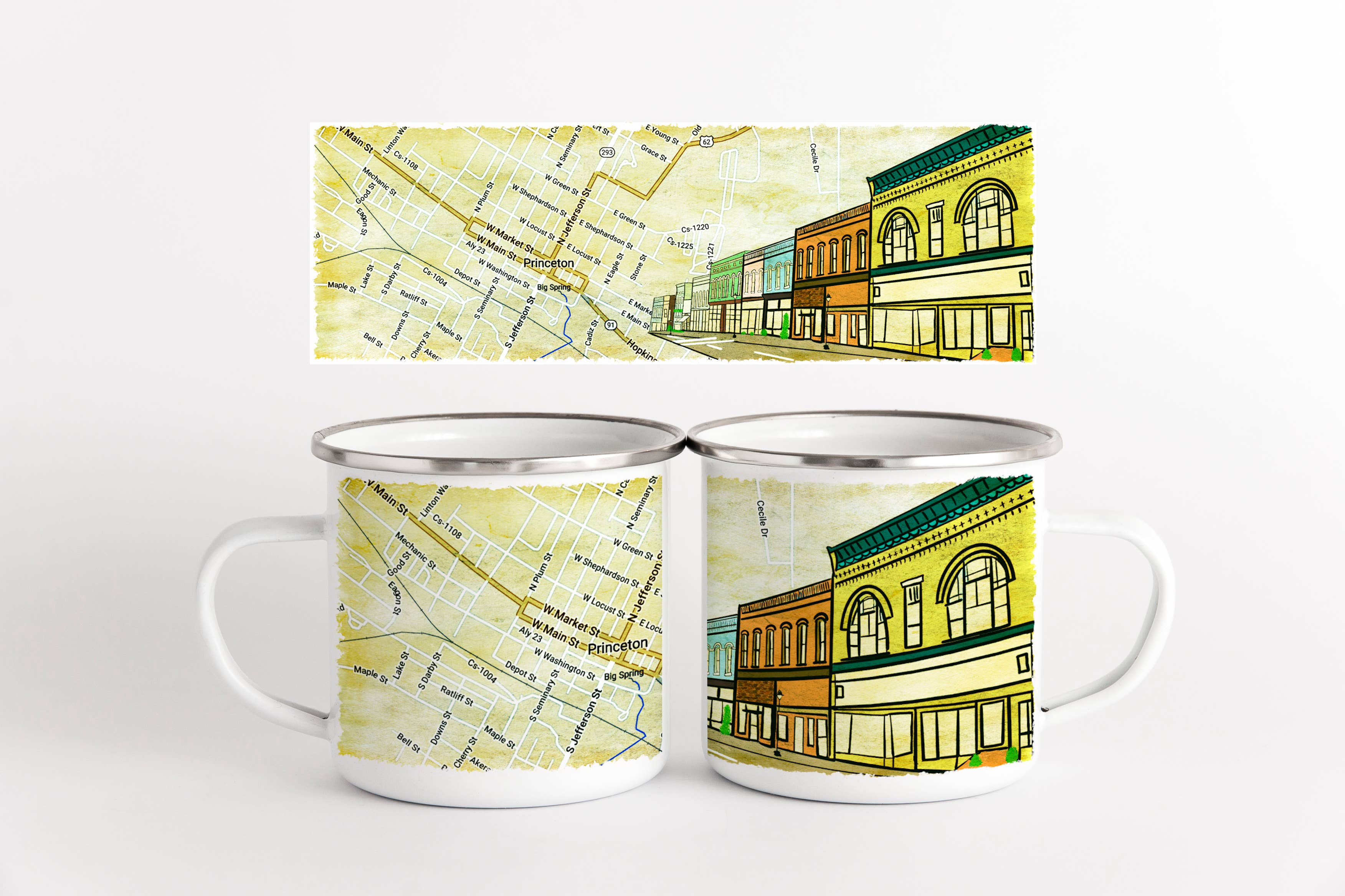 The Traveled Lane® - Wholesale Coffee Mug - Custom Map Landmark Camp Mug, Personalized Map Campfire Mug4