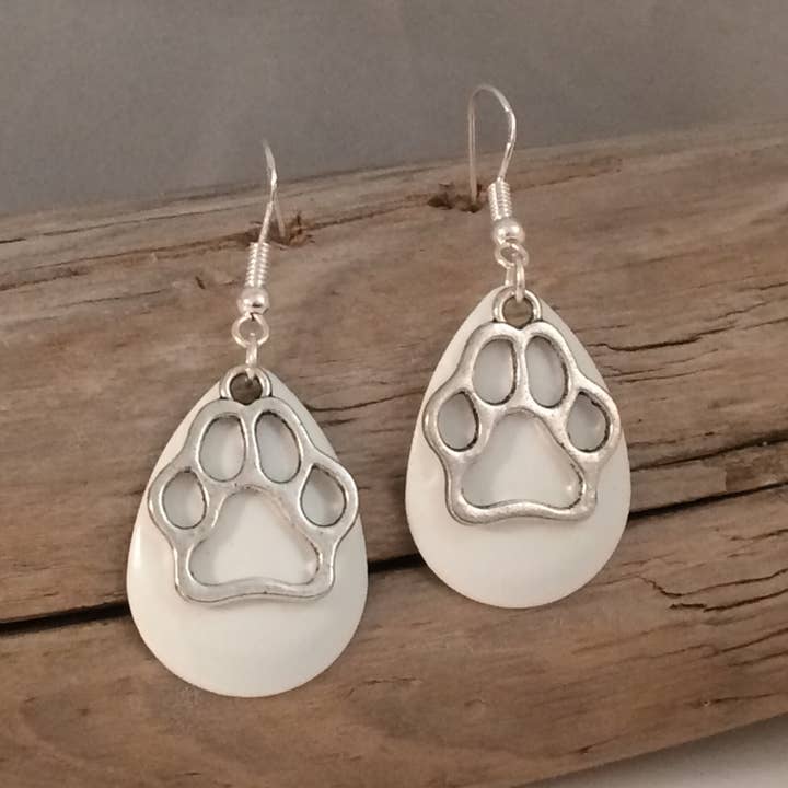 Eye Catching Jewelry - Vendita all'ingrosso Orecchini pendenti - Orecchini a forma di zampa bianca, a forma di orso, gatto, cane, gioielli