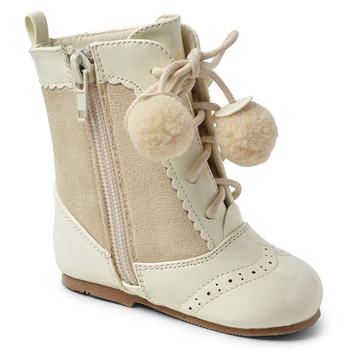 Sevva Ltd. – wholesale Boots – Child – Sienna Faux Suede and Patent Leather Ankle Boots for Kids3