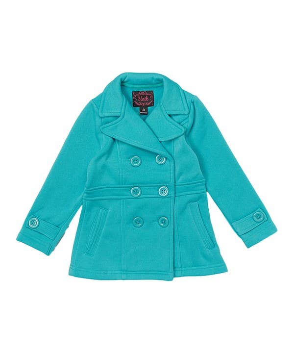 Unik - Vente Manteau – enfant - Manteau en polaire pour filles avec boutons S-XL1