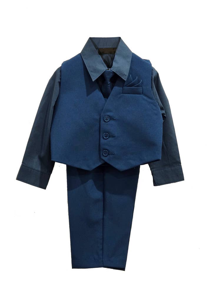 b-one inc - Wholesale Suit Set - Kids - Boys' Vest Suit Set, 5-Piece, Many Colors, Sizes 2T-143