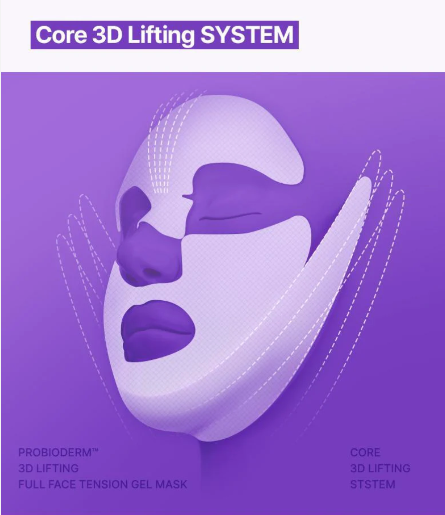 BOH PROBIODERM 3D LIFTING GEL MASK プランエス BIOHEAL BOH Probioderm 3D Lifting Full Face Tension Gel Mask (1