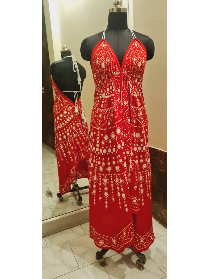 Assorted Halter Top Scarf Dress 1953 for wholesale on Faire4