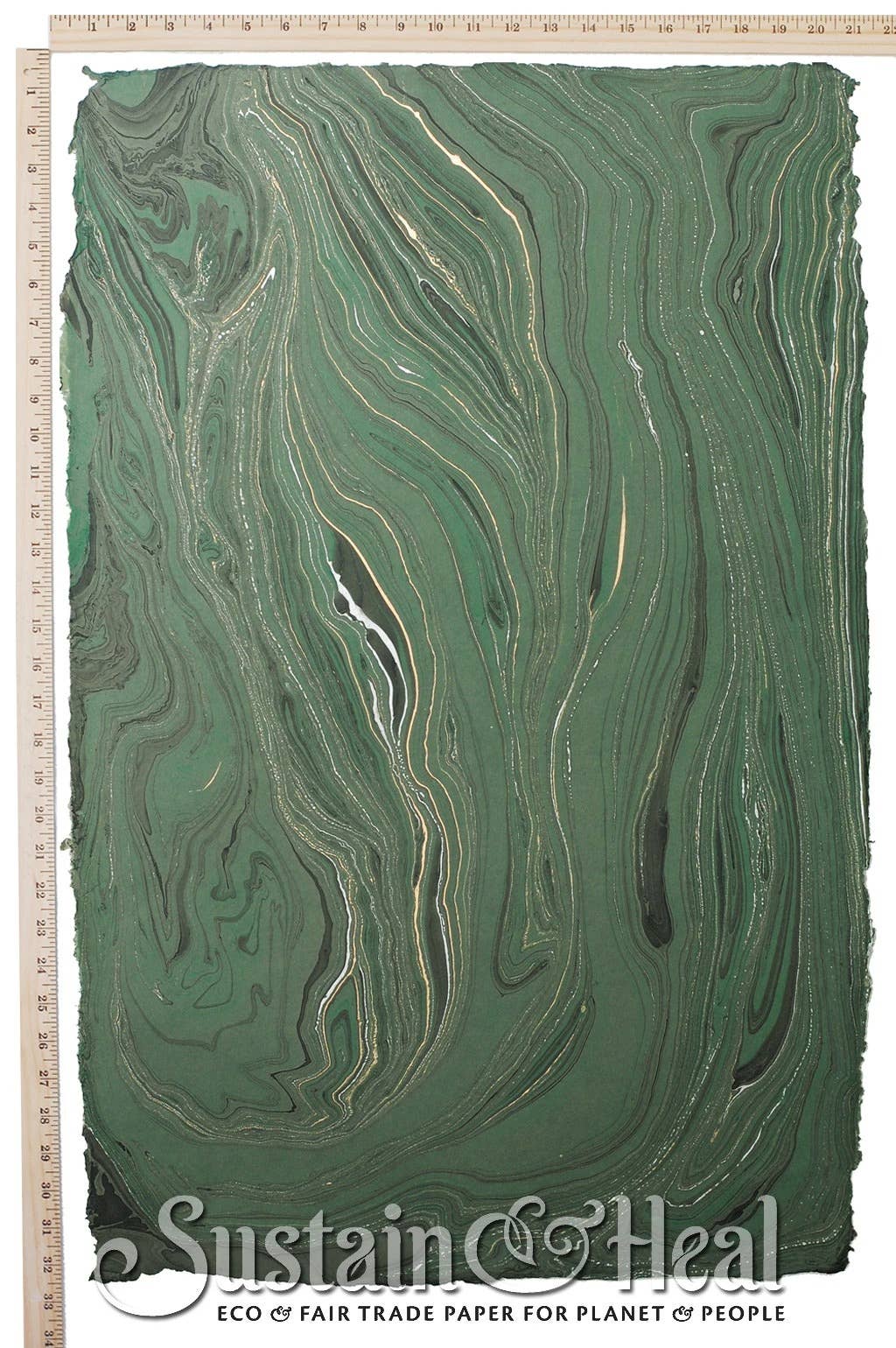 Sustain & Heal - Wholesale Craft Supplies - Dark Green Marble Sheet #1751