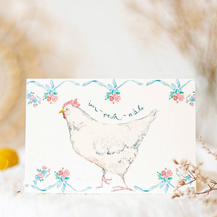 Sophie Amelia Creates - Wholesale Everyday Greeting Card - Im-peck-able hen card