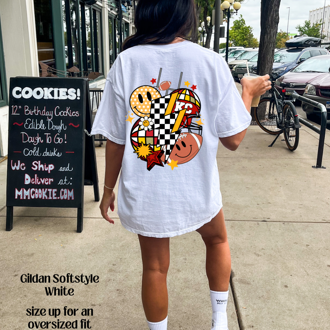 XO, Hannah - Wholesale Graphic Sweatshirt - Women's - Retro Kansas City Front & Back4