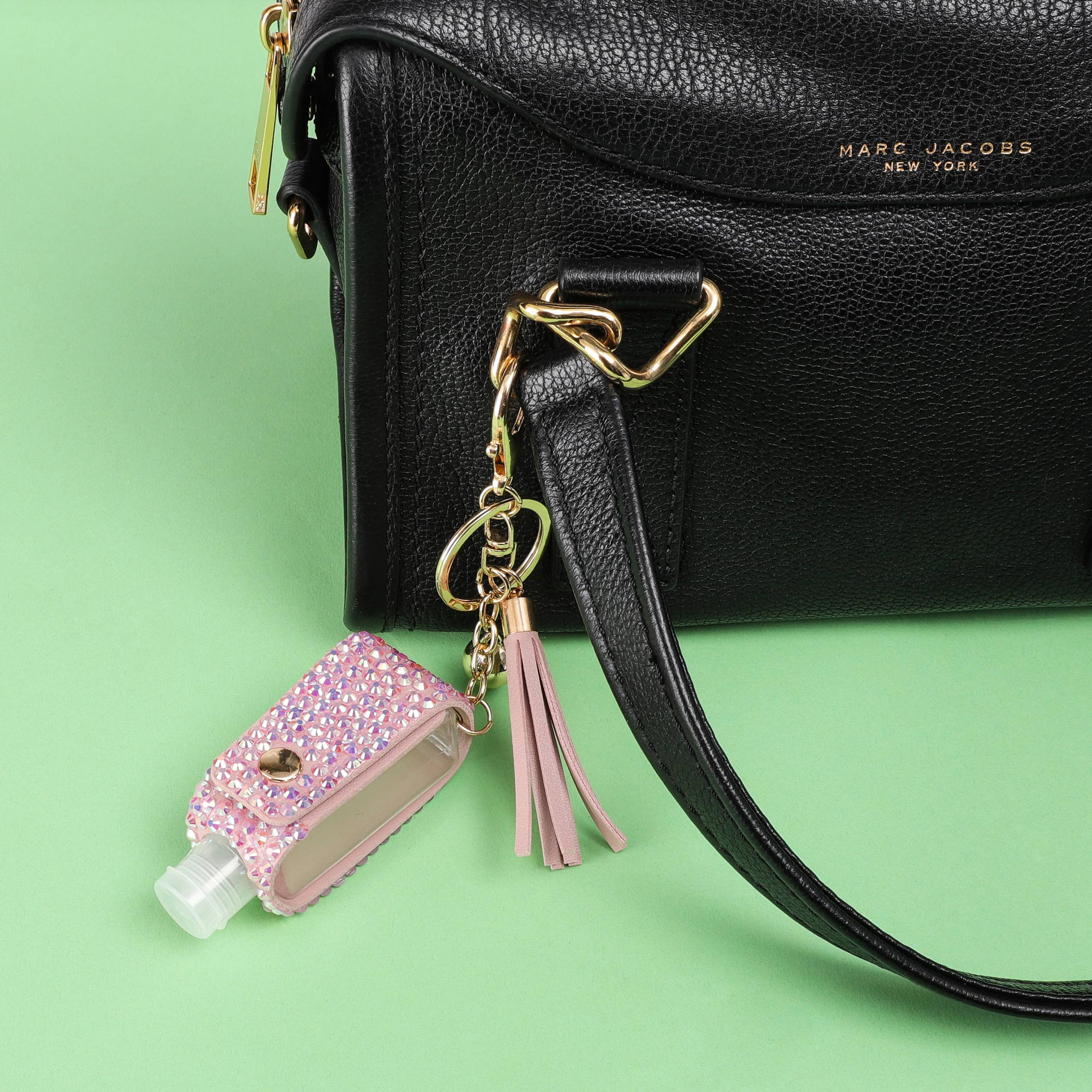 SP Sophia Collection - Wholesale Keychain - Women's - Rhinestone Hand Sanitizer Holder w/ Tassel Keychain7