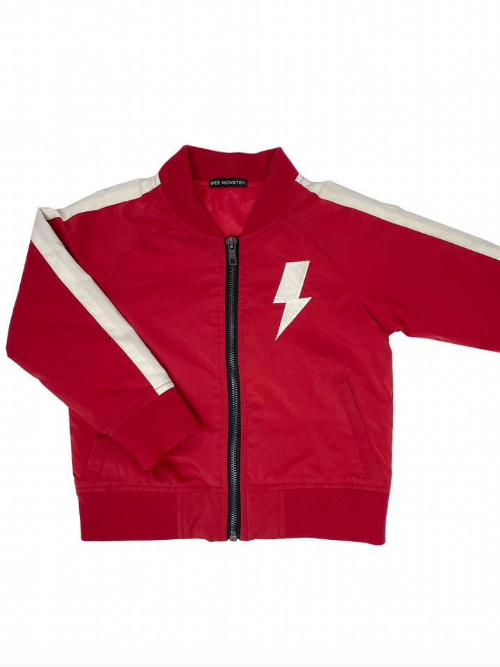 Wee Monster – wholesale Bomberjacka – barn – Thunderbolt Röd Bomberjacka