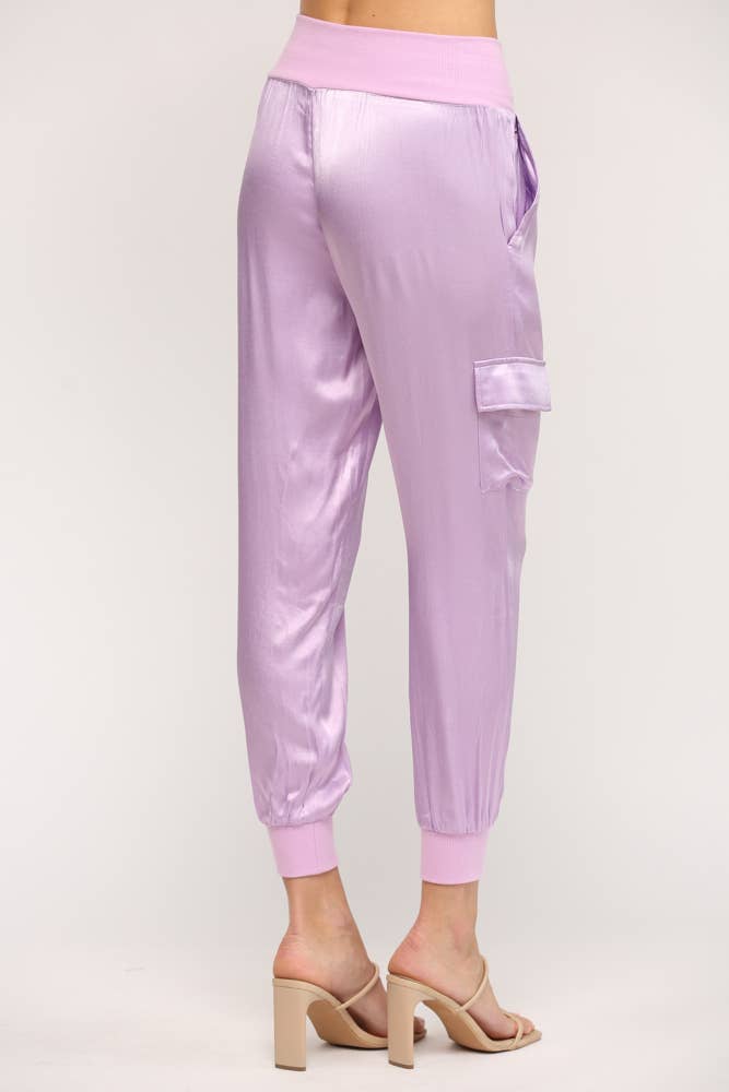 FATE - Wholesale Pants - Women's - SATIN CARGO JOGGER PANTS FP317626