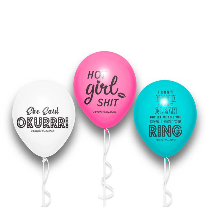 She Said Okurrr Bachelorette Badass Balloons for wholesale by Badass Balloon Co.