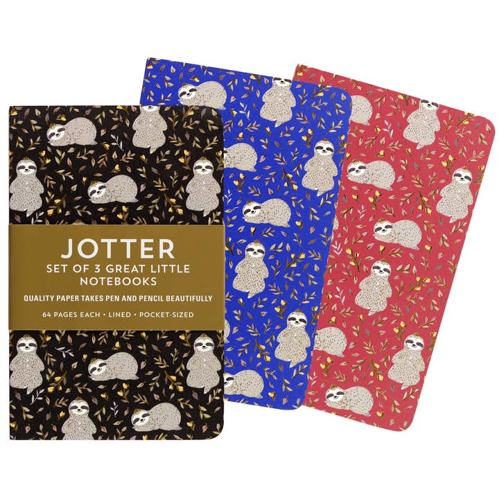 Peter Pauper Press - Wholesale Notebook - Jotter Mini Notebooks: Sloths