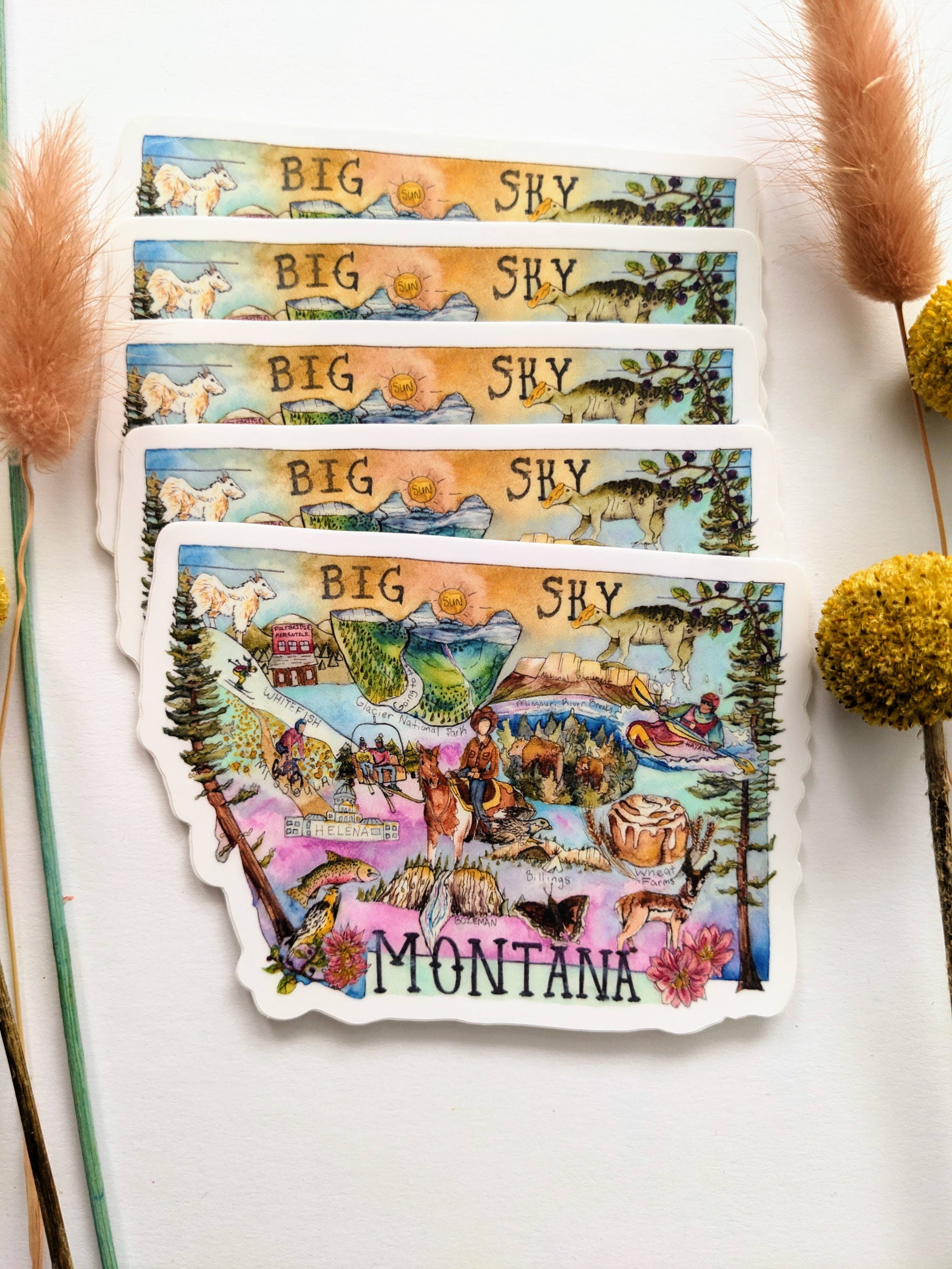 Mary Felker Art and Design - Wholesale Sticker - Montana Sticker, Montana Decal, montana souvenir5