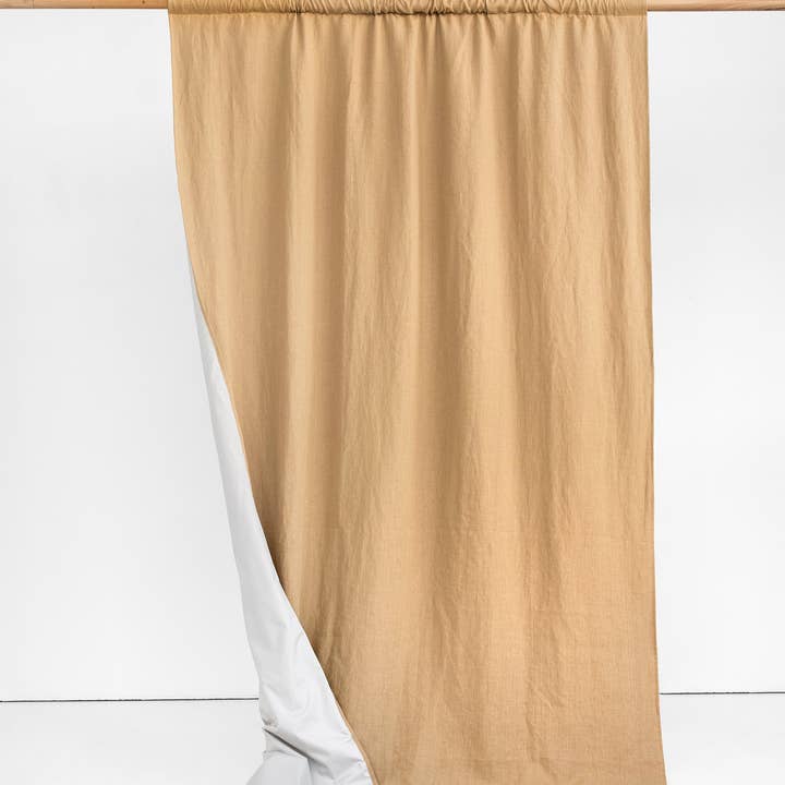 MagicLinen - Vendita all'ingrosso Tende - Pannello per tende in lino oscurante (1 pz) in beige Sandy