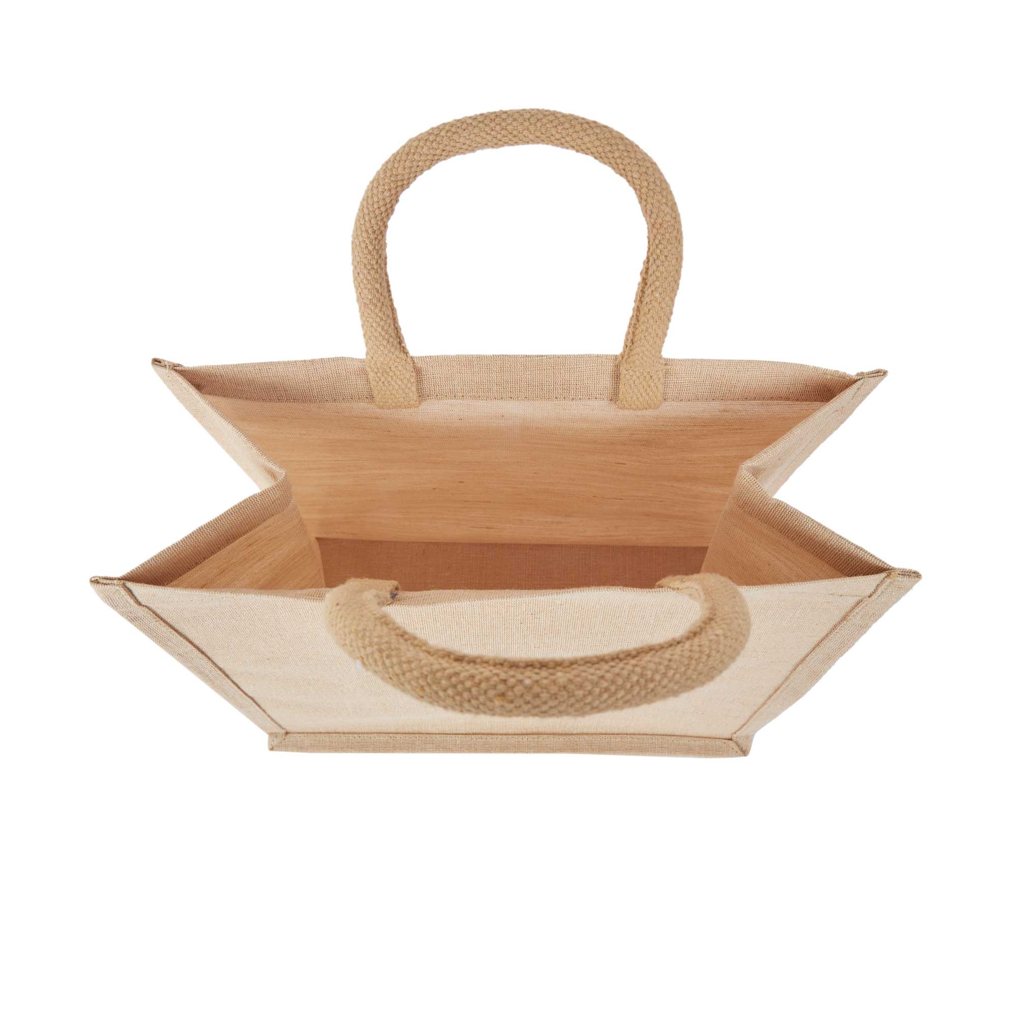 ecojutebags - Vendita all'ingrosso Borsa per shopping/spesa - 4 Borse per la Spesa in Iuta con Manici 12"x13"x7"8