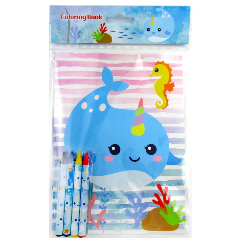 Download Narwhals Coloring Book Set With Crayons Party Favors Copy Faire Com