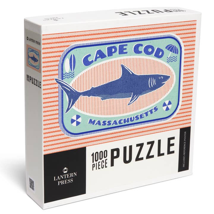 PUZZLE DE 1000 PIÈCES Cape Cod, Massachusetts, Requin pour la vente par Lantern Press