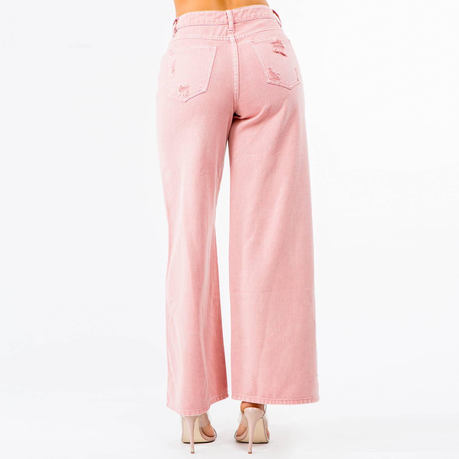 American Bazi - Venta al por mayor Vaqueros - Mujer - PANTALONES ANCHOS DESGASTADOS DE CINTURA ALTA - RJH303112