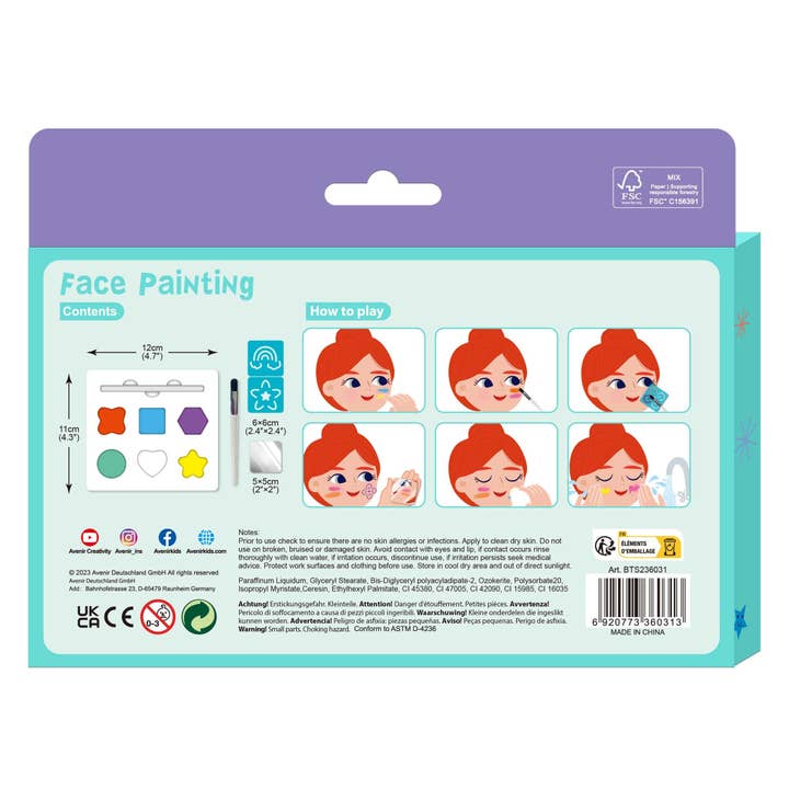 KidAntics – wholesale Face paint/play makeup – Kids – 6 Face Painting Rainbow1