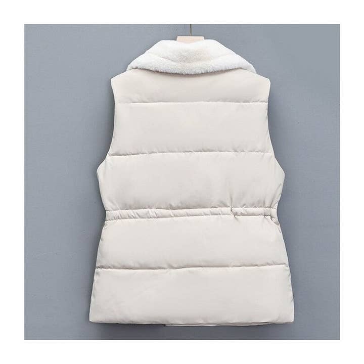 UZ Wholesale Store - Wholesale Outerwear Vest - Women's - Lamb Wool Spliced Down Cotton Vest4