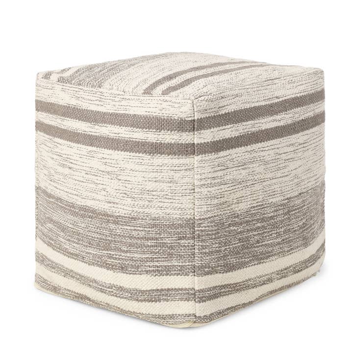 REDEARTH - Wholesale Pouf - REDEARTH · Tufted Pouf Ottoman with Filler Textured Storage Cube Bean Bag Pouffe Footrest for Living Room, Bedroom, Nursery, Kidsroom; 100% Cotton (17.5"X17.5"X17.5", Melange Delight Taupe)