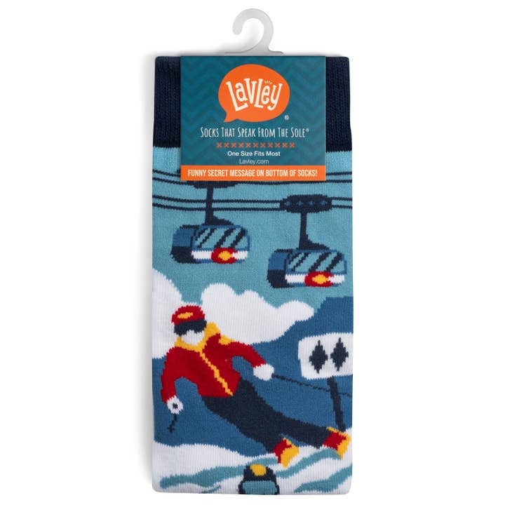 Lavley - Wholesale Socks - Unisex - I'd Rather Be Skiing Socks (CO Edition)1