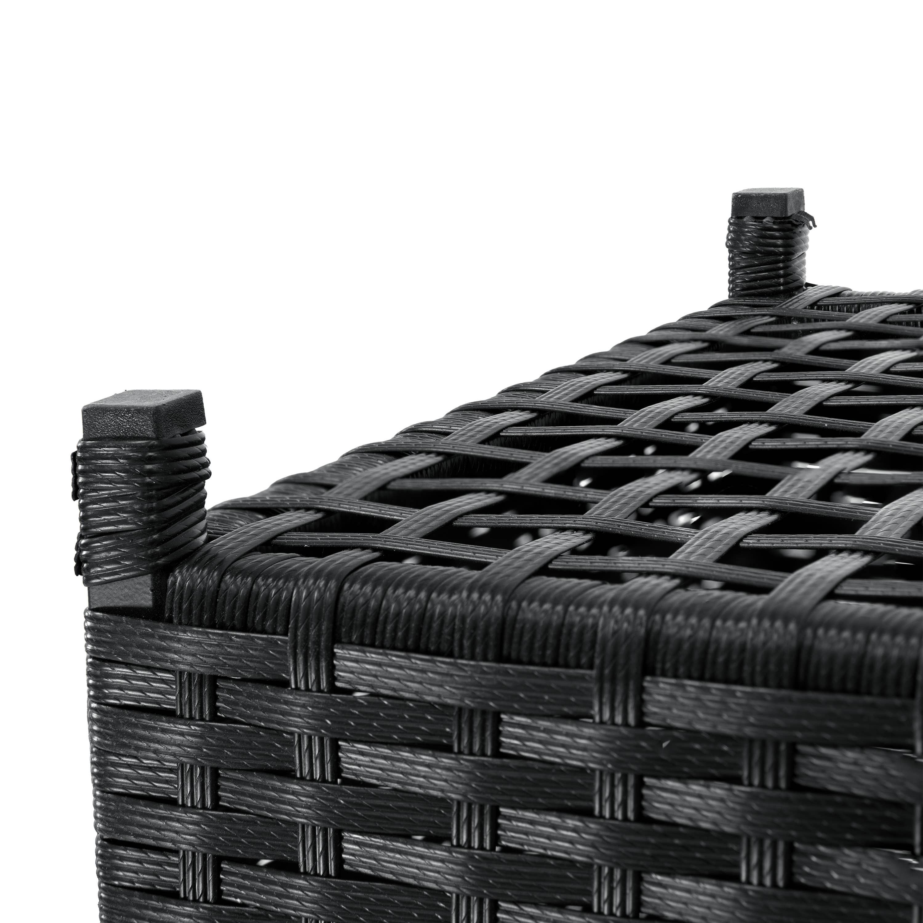 Sunnydaze Decor - Wholesale Trashcan/Trash Bin - Wicker Outdoor Trash Cans - Set of 2 - 26 Gal. and 15 Gal.10