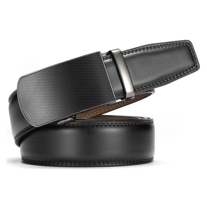 Jet Black Sognie Classic Ratchet Belt for wholesale on Faire