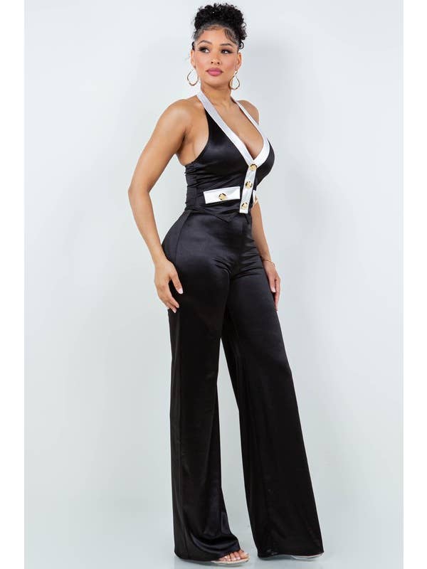 Black Two Piece Set With Gold Button for wholesale on Faire3