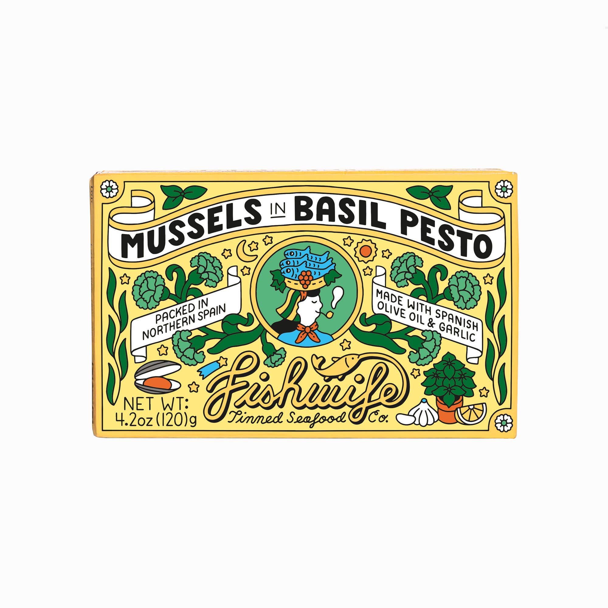 Fishwife - Wholesale Tinned Fish - Mussels in Basil Pesto
