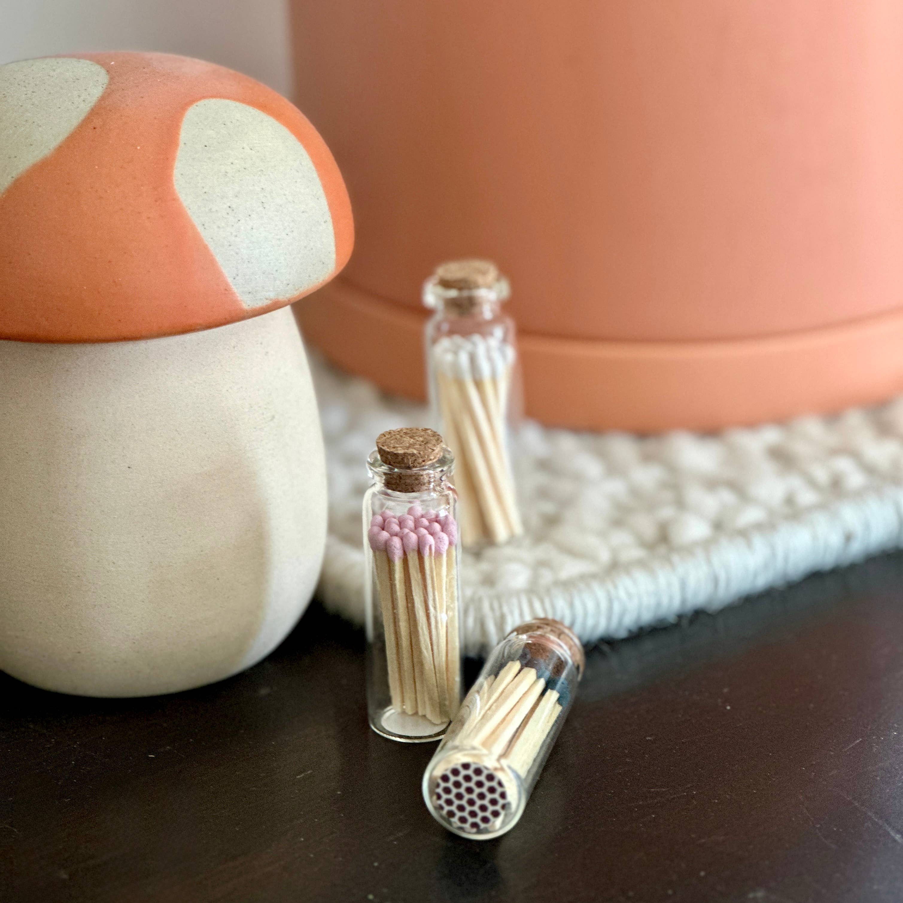 Moonlight Makers - Wholesale Matches - Fancy Safety Matches in Glass Vial - 8 COLORS - (MV20)8