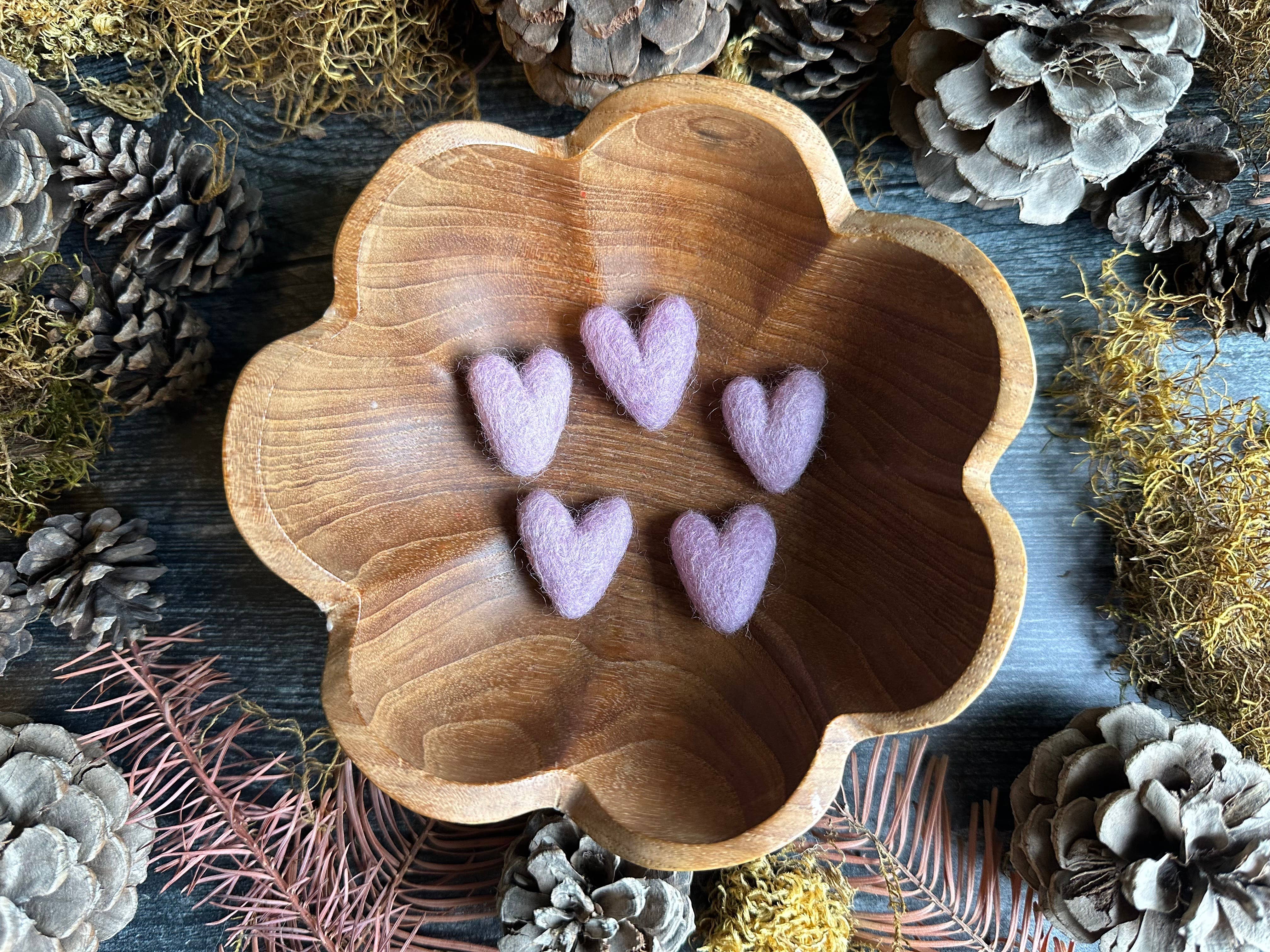 House of Moss - Wholesale Decorative Tabletop Object - Wool Heart | Felted Wool Mini Decor | 23 Colors14