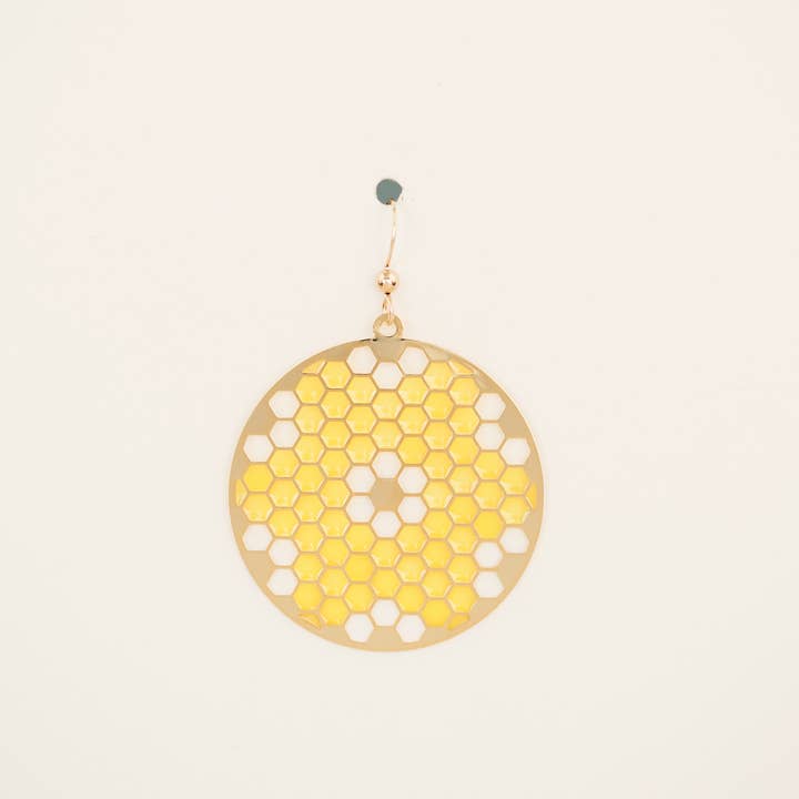 Tiny Deer Studio - Venta al por mayor Pendientes colgantes - Pendientes redondos de baldosas de flores translúcidas4