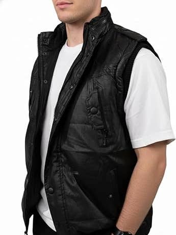 Men's Multi-Pocket Vest with Hood – Four Zipper Pockets for wholesale by Lime Tree Clothing Inc.