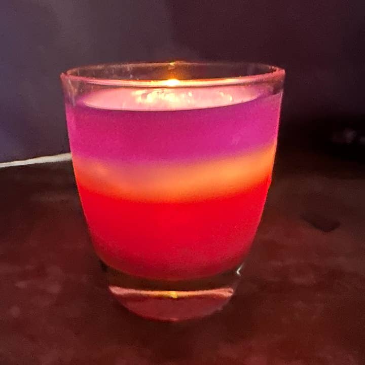 Flame Craft Candles - Wholesale Jar/Filled Candle - Memorial Day/Fourth of July Bomb Pop Candles