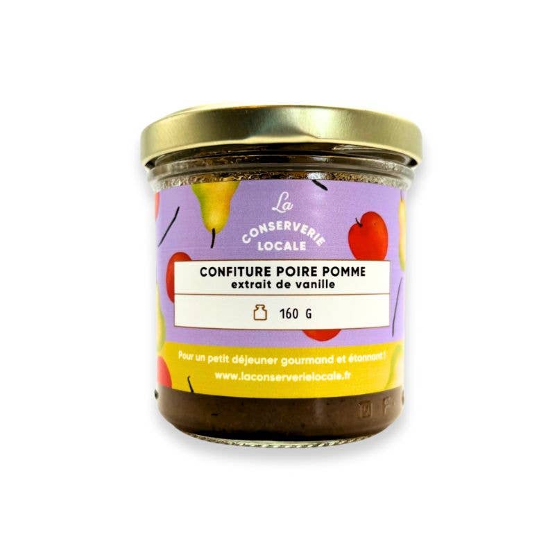 La Conserverie Locale - Wholesale Preserves - Pear Apple Jam with Organic Vanilla Extract 160g