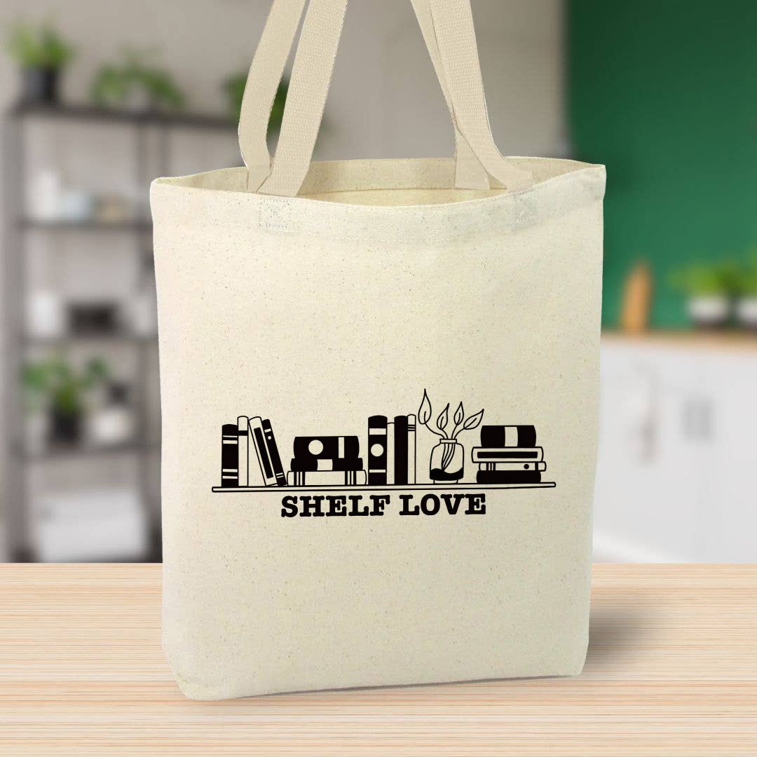 Anna B. Shop - Wholesale Tote Bag - Unisex - Shelf Love Canvas Tote Bag, Book Shop, Custom Bag3