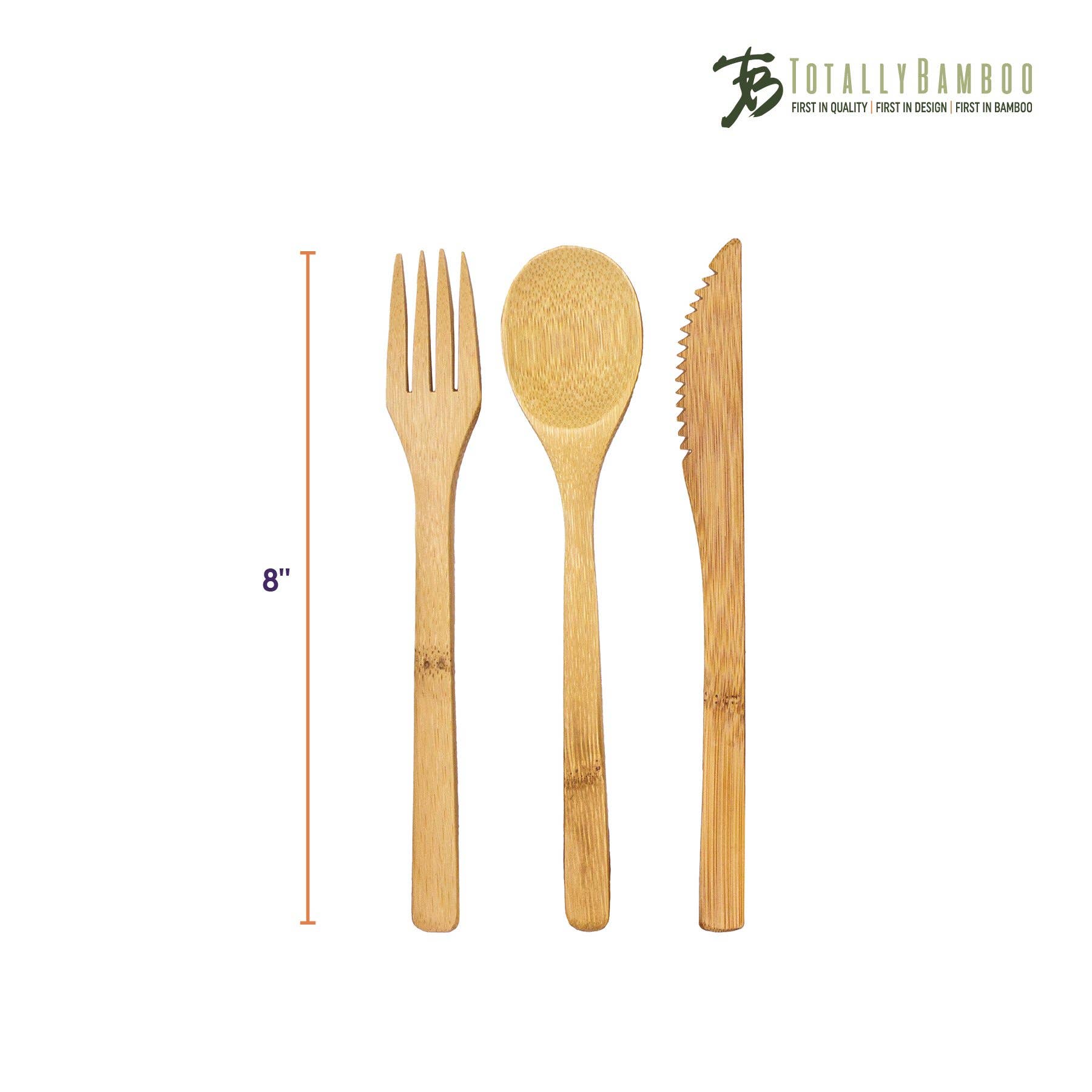 Totally Bamboo - Wholesale Flatware Set - Bamboo Flatware Set, 3 Pieces3